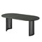 Homeroots 67" Black Solid Wood Double Pedestal Base Oval Dining Table 721140 - alternate 1