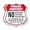 Signmission Private Property Shield Sign No Soliciti, 4 inch X 4 inch, Vinyl Decal, 2PK SHI-D-2PACK-4-451 - alternate 1