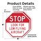 Signmission Stop Look for Low Flying Aircraft, 6 inch X 6 inch, Plastic Sign, 2PK OC-P-2PACK-6-261 - alternate 2