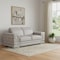 Homeroots 73in Light Gray and Silver Leather Reclining Loveseat 720578 - alternate 2