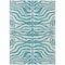 Homeroots 8' X 10' Teal Blue And Ivory Animal Print Washable Indoor Outdoor Area Rug 600663 - alternate 2
