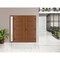 Vdomdoors Front Exterior Prehung Metal-Plastic Double Doors / MANUX 8111 Walnut / Sidelite Exterior Window / MANUX8111DEXD-WLN-LH-W72+16xH80 - alternate 2
