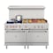 Koolmore 60 In. Commercial Range with 36 In. Griddle, 4 Burners and 2 Standard Ovens KM-CRG364-NG - alternate 1