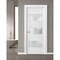 Sartodoors Solid French Door Frosted Glass 3 Lites, Lucia 4070 White Silk, Single Regular Panel Frame Trims Ha LUCIA4070ID-WS-24 - alternate 2
