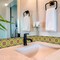 Homeroots 12" X 12" Green Yellow Fortuna Peel and Stick Removable Tiles 555913 - alternate 3