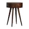 Homeroots 22" Brown Solid Wood Round One Drawer Nightstand 651745 - alternate 3