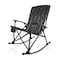 Picnic Time Family Of Brands Outdoor Rocking Camp Chair, Gunmetal Gray 805-01-105-000-0 - alternate 1