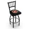 Holland Bar Stool Co 36" Blk Wrinkle U.S. Marines Swivel Bar Stool, Jailhouse Back L01836Marine - alternate 1