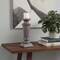 Homeroots 14" Gray Distressed Ornate Ceramic Tabletop Pillar Candle Holder 608511 - alternate 2