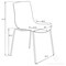Leisuremod Astor Water Ripple Design Dining Chair, Transparent Black, 4PK AC20TBL4 - alternate 2