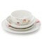 Elama Poppy 24 Piece Porcelain Double Bowl Dinnerware Set, Service for 6 750123747M - alternate 2