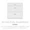 Space Solutions 30 in.W 3 Drawer Lateral File Cabinet for Home/Office, Fits Letter/Legal Sizes, White 25071 - alternate 4