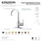 Kingston Brass One-Handle Single-Hole Bathroom Faucet with Deck Plate and Push Pop-Up Drain, Polished Brass LS8212CTL - alternate 2