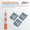 Jrex Safety 42 in Orange Channelizer Cone with (4) 6 in Diamond Grade Sheeting CHO42-JR-6-DG - alternate 2