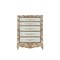 Homeroots 19" X 42" X 56" Antique Gold Wood Mirror Chest 347062 - alternate 1