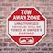 Signmission Tow Away Zone Unauthorized Vehicles, 10 Inch X 10 Inch, Aluminum Metal Signs OC-A-10-321 - alternate 3