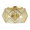 Jonathan Y Violet 12.5" 2-Light Industrial Vintage Iron/Glass LED Flush Mount, Brass Gold JYL9927A - alternate 1