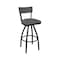 Bfm Seating Bristol Swivel Barstool - Grade 4 Upholstered Seat & Back - Steel Frame - Sand Black Finish 4301SSTT023-SB - alternate 1