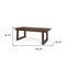 Homeroots 106" Dark Brown Solid Wood Self-Storing Leaf Sled Base Extendable Dining Table 604023 - alternate 3