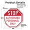 Signmission Stop Authorized Personnel Only, 10 inch X 10 inch, Vinyl Decal, 2PK OC-D-2PACK-10-217 - alternate 2