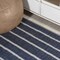 Jonathan Y Rand Distressed Ticking Stripe Non-Slip Machine-Washable Navy/Gray 4 ft. x 6 ft. Area Rug WSH119A-4 - alternate 2