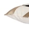Homeroots 24" Taupe and Ivory Geometric Cotton Blend Throw Pillow With Embroidery 549425 - alternate 1