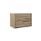 Homeroots 40" Natural Wood Floating Bathroom Vanity With White Sink And Two Drawers 624111 - alternate 1