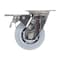 Vestil Thermoplastic Rubber Swivel With Total Brake Caster 5 In. Diameter x 2 In. Width 500 lb Gray CST-E-SS-5X2TPR-SWTB - alternate 2