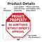 Signmission Private Property No Admittance With, 10 Inch X 10 Inch, Aluminum Metal Signs OC-A-10-145 - alternate 2