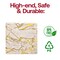 Smarty Had A Party 13" White with Gold Marble Square Disposable Paper Charger Plates (120 Plates), 120PK 2690-SGM-CASE - alternate 3