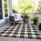 Homeroots 9' X 12' Black And Gray Plaid Washable Indoor Outdoor Area Rug 595377 - alternate 3