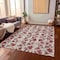 Homeroots 8' X 10' Burgundy And Ivory Abstract Washable Indoor Outdoor Area Rug 614140 - alternate 4
