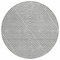 Homeroots 8' Gray And Ivory Round Geometric Washable Indoor Outdoor Area Rug 612132 - alternate 2
