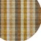 Homeroots 8' Wheat Ivory And Brown Round Plaid Washable Indoor Outdoor Area Rug 614025 - alternate 3