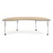 Flash Furniture Commercial Adjustable Height Kidney Activity Table with Locking Casters-LT NAT XU-A4896-KIDNY-LTNAT-T-A-CAS-GG - alternate 2