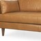 Homeroots 88" Tan Leather Sofa And Toss Pillows With Brown Legs 607329 - alternate 2