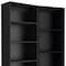 Homeroots Set of Two Black Wood Multi Tier Bookcases 546334 - alternate 2