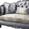 Homeroots 65in Gray And Platinum Silk Blend Loveseat and Toss Pillows 515745 - alternate 2