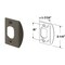 Defender Security Latch Strike, 2-1/4 in L, 1-7/16 in W, Steel, Bronze Pair E 2516 - alternate 3