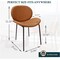 Leisuremod Servos Dining Side Chair, Upholstered Faux Leather Seat and Powder Coated Iron Frame, Dark Brown SCBL-22DBR - alternate 2