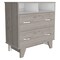 Homeroots 32" Light Gray Two Drawer Dresser With Open Shelving 544029 - alternate 2