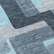 Homeroots 8' Sky Blue Denim Blue And Gray Round Geometric Washable Indoor Outdoor Area Rug 613237 - alternate 2