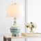 Jonathan Y Tucker 30.5 in. Striped Ceramic/Metal LED Table Lamp, Green/White JYL3054A - alternate 3