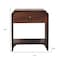Homeroots 20" Brown Solid Wood One Drawer Nightstand 651742 - alternate 2