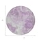 Homeroots 8' Lavender And Ivory Round Abstract Washable Indoor Outdoor Area Rug 617784 - alternate 2