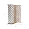 Homeroots 74" Natural Solid Wood Three Panel Screen Room Divider 342744 - alternate 2