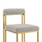 Homeroots Set of Two Gray And Gold Upholstered Polyester Open Back Dining Side Chairs 569420 - alternate 2