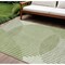 Homeroots 10' X 14' Green And Ivory Geometric Washable Indoor Outdoor Area Rug 597630 - alternate 1