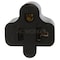 Ac Works Plug Adapter, SJTW, 5-15/20R, 5-15P, 5-20P, 5-15P, 1 ft., Black S515520-012 - alternate 2