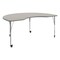Flash Furniture Commercial Adjustable Height Kidney Activity Table with Locking Casters-LTGY XU-A4872-KIDNY-LTGRY-T-A-CAS-GG - alternate 1